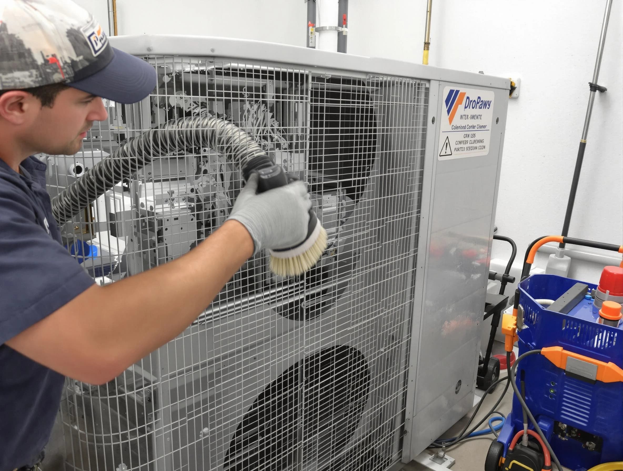 Chino Air Duct Cleaning specialist performing precision AC coil cleaning for improved system performance in Chino