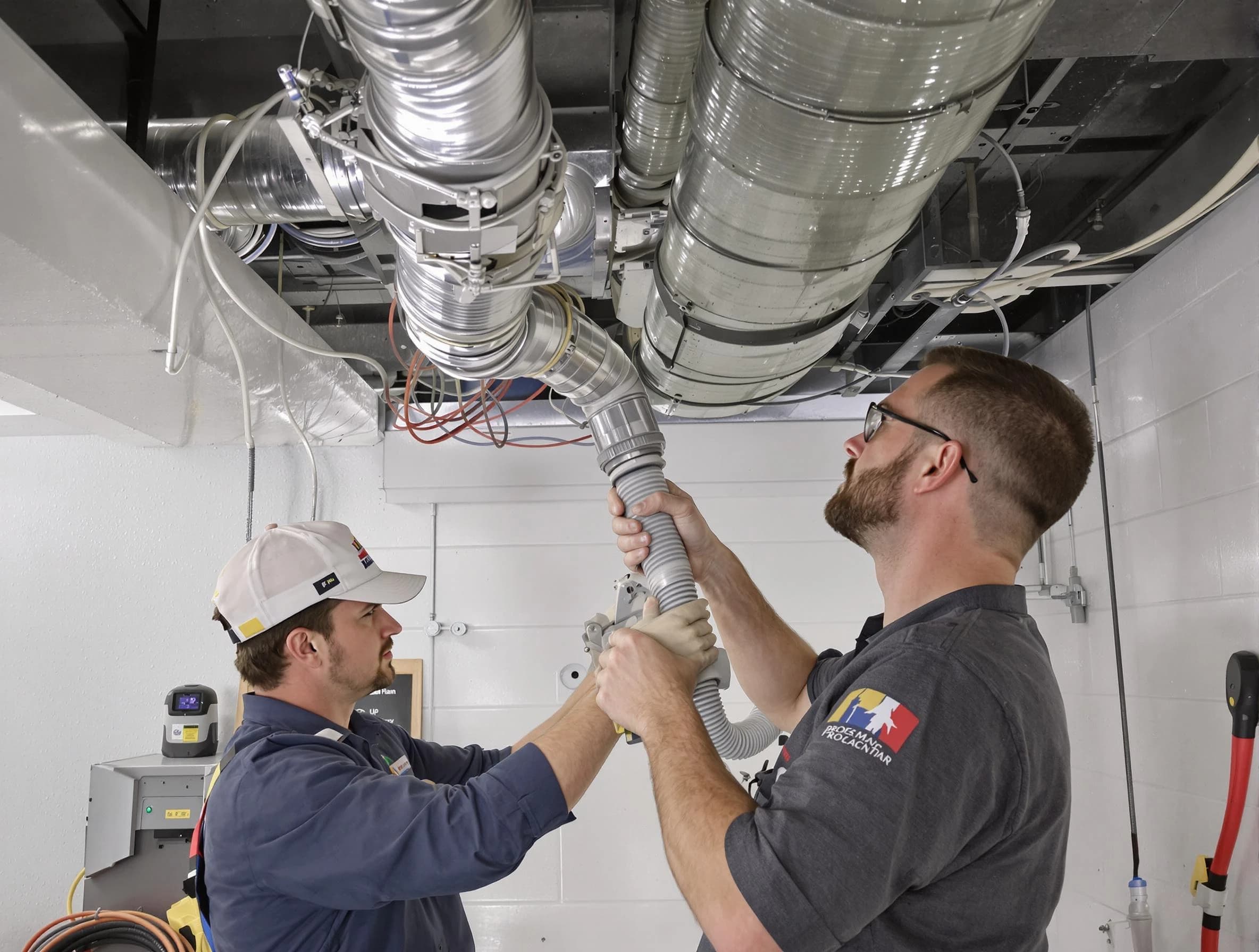 Chino Air Duct Cleaning technician performing thorough AC duct cleaning in Chino